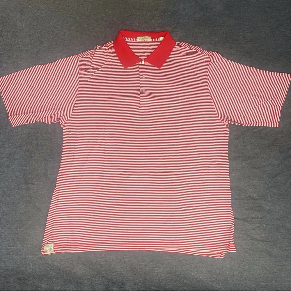 Peter Millar Men’s Red Striped Polo XXL - Picture 5 of 6